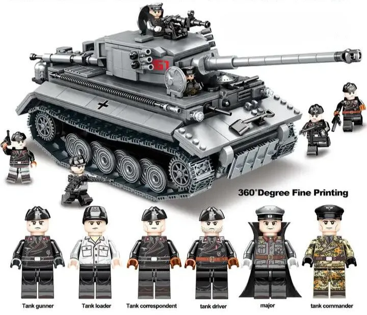 WWII - German Tiger 1 Tank - Mil-Blox