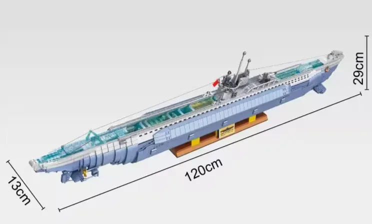 WWII - German Type VIIC U-Boat Submarine - Legendary Series - Mil-Blox