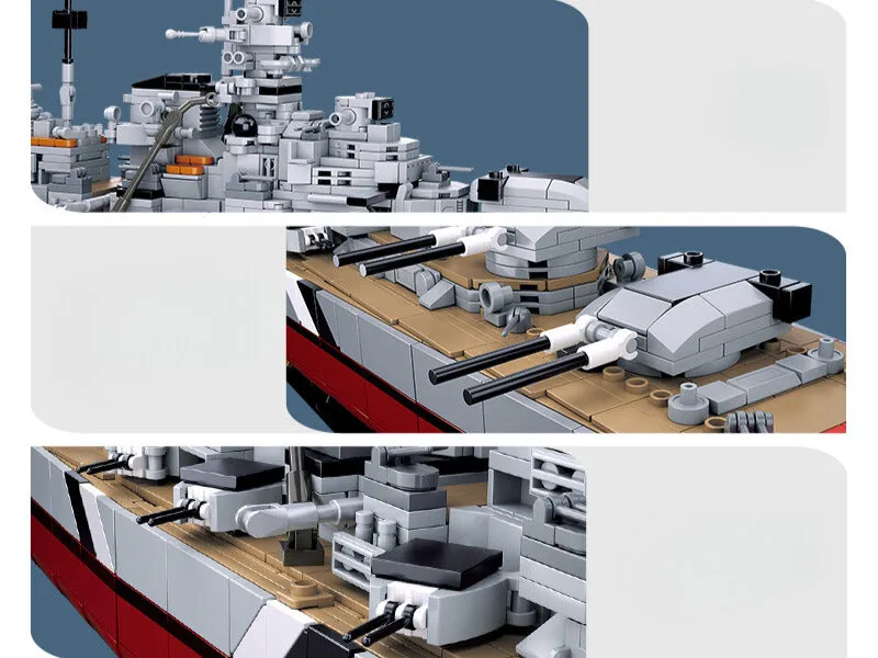 WWII - KMS Bismark Battleship - Legendary Series - Mil-Blox