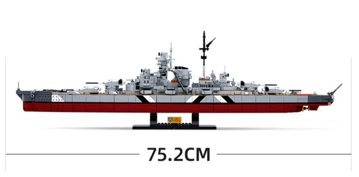 WWII - KMS Bismark Battleship - Legendary Series - Mil-Blox